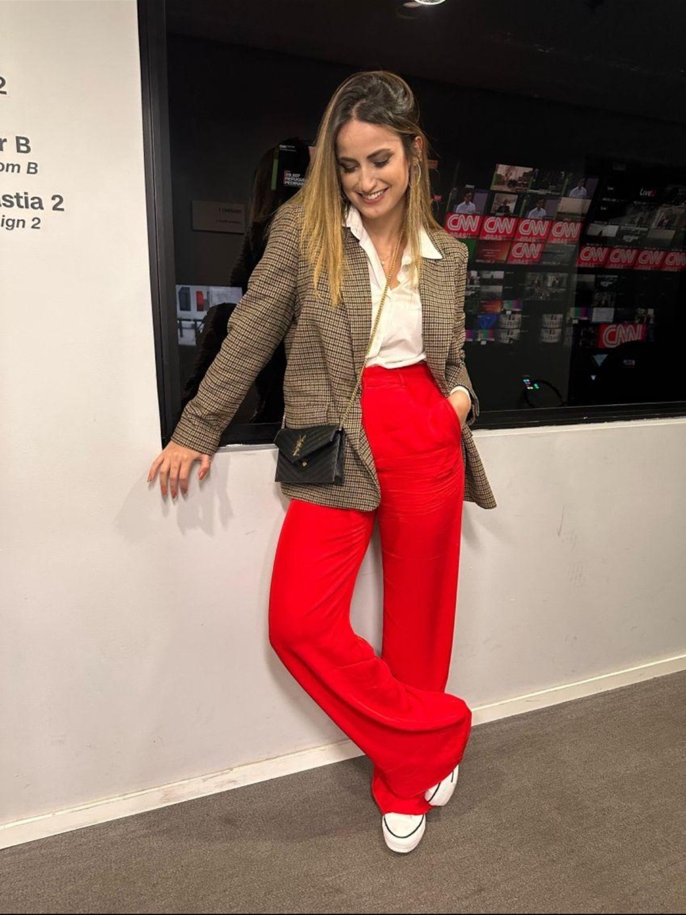 Liverpool Kelsey Vibrant Red Wide-Leg Trousers